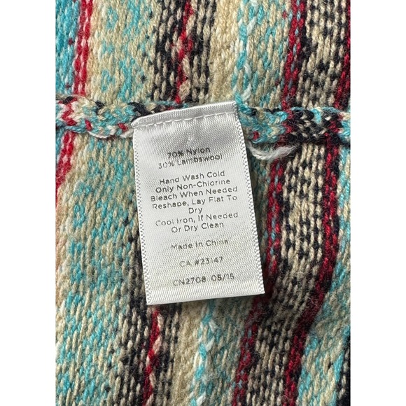 Talbot's Multi Colored Striped Lambswool Cardigan Sweater sz L (15906) - Picture 6 of 6